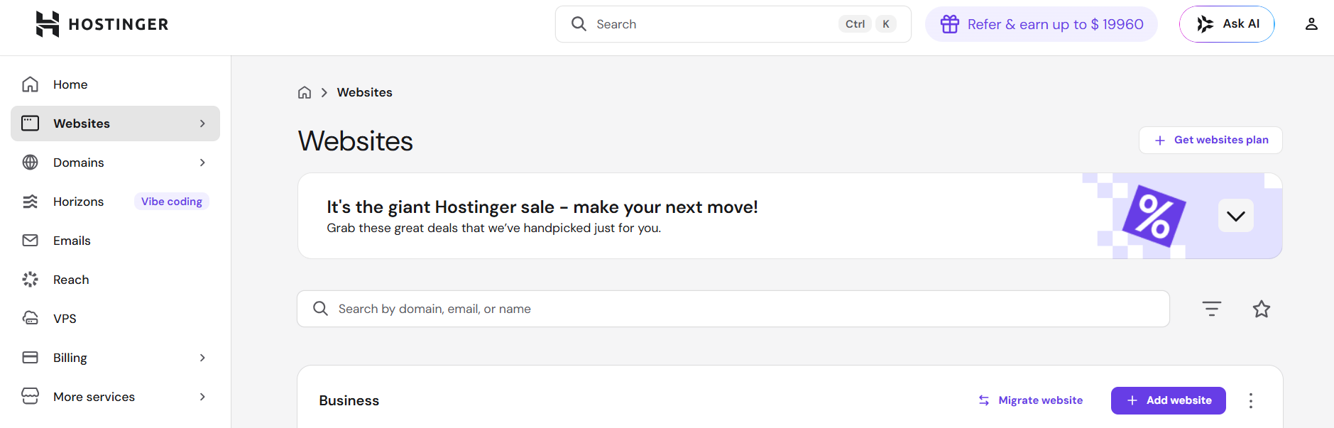 Good Experience with Hostinger